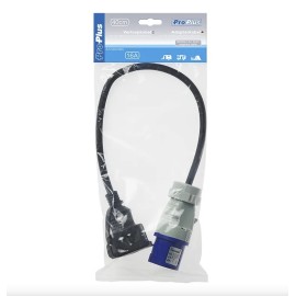 Adapter kabel 40 cm CEE - SCHUKO kamper.