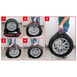 Zestaw 4 pokrowców na opony Wrap Basic - L - 13"-19"
