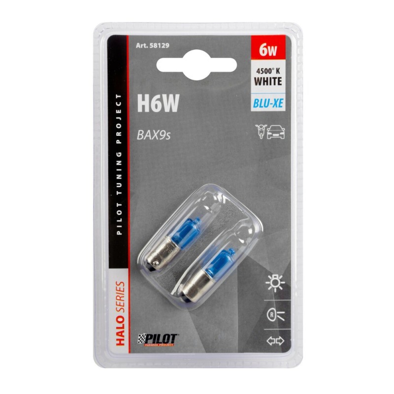 Żarówki H6W 12V 6W BAX9s BLUE XENON