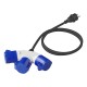 Adapter kablowy 150cm 3x1,5mm2 z wtyczki Schuko do 3x CEE