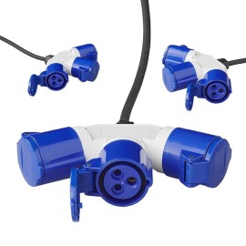 Adapter kablowy 150cm 3x1,5mm2 z wtyczki Schuko do 3x CEE