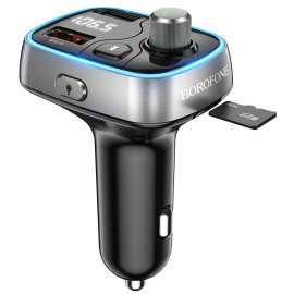 Transmiter FM BOROFONE Bluetooth 2x USB MICROSD - QC 3.0 18W 2,4A CZARNY