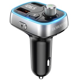 Transmiter FM BOROFONE Bluetooth 2x USB MICROSD - QC 3.0 18W 2,4A CZARNY