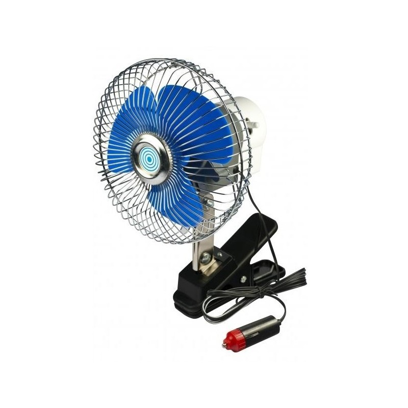 Wentylator chrom 12V 6'' z klipsem