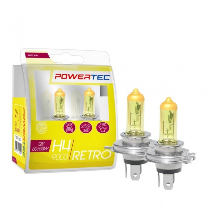 Żarówki Powertec Retro H4 12V DUO