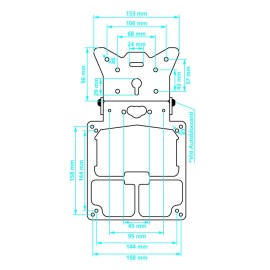 Ramka motocyklowa Xtreme 21x23cm