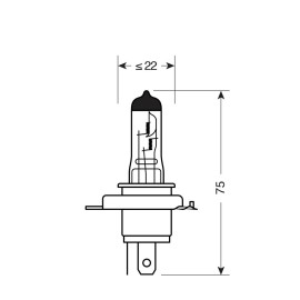 Żarówka H4 PRO E1 24V 75/70W P43t