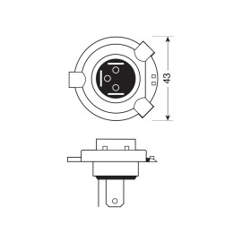 Żarówka H4 PRO E1 24V 75/70W P43t