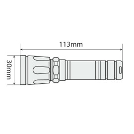 Latarka Patrol-Led, aluminium Led torch - Slim - 1W