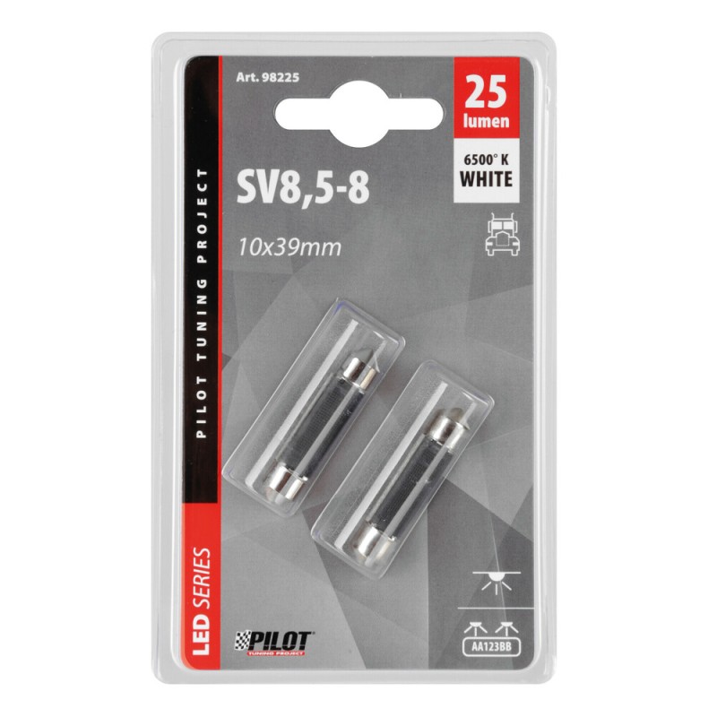 Dioda C5W 24-28V 39mm 3SMD 2szt biała