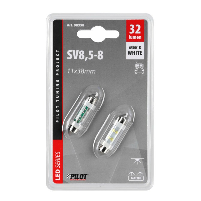 Żarówka Dioda rurka biała C5W 11x38 mm 24V