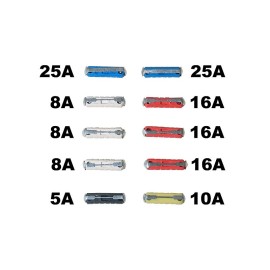 Bezpieczniki cylindryczne 25mm 10szt. 12/32V