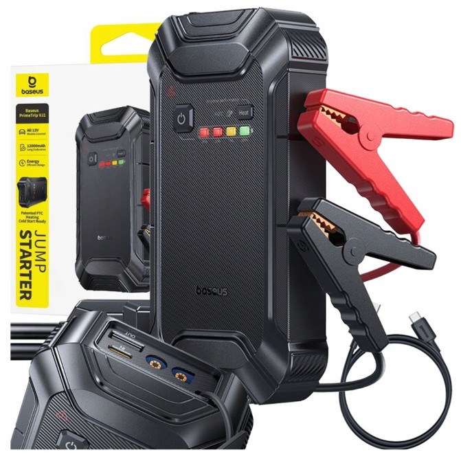 Jump starter Baseus PrimeTrip VJ1 12000mAh - czarny