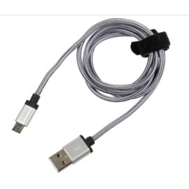 Kabel do ładowania USB - Micro USB 100 cm - szary
