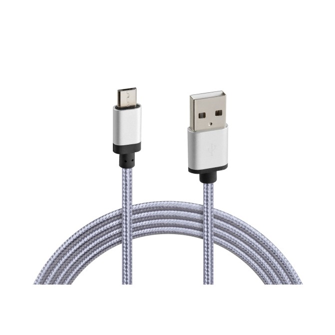 Kabel do ładowania USB - Micro USB 100 cm - szary