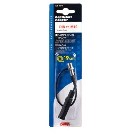 Adapter antenowy DIN żeński - męski M10 - 19 cm