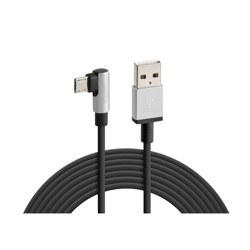 Kabel 90 stopni Usb- Micro Usb - 200 cm - Czarny