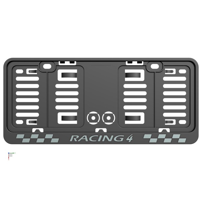 Ramka tablicy rejestracyjnej PL 3D RACING 4 znakowa