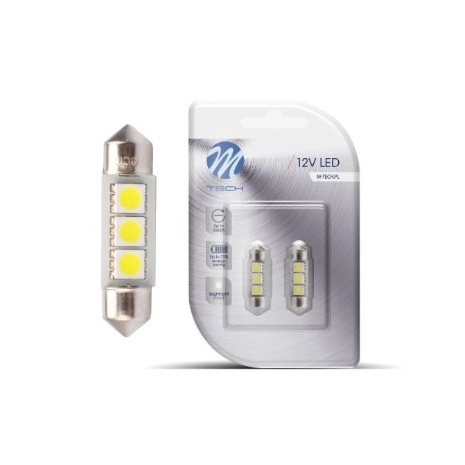 Dioda C5W 36mm 3xSMD 2szt Canbus