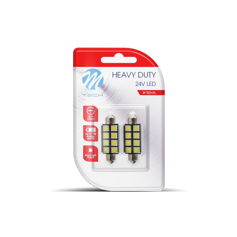 Dioda Led C5W 41mm 24V 8 x SMD CANBUS