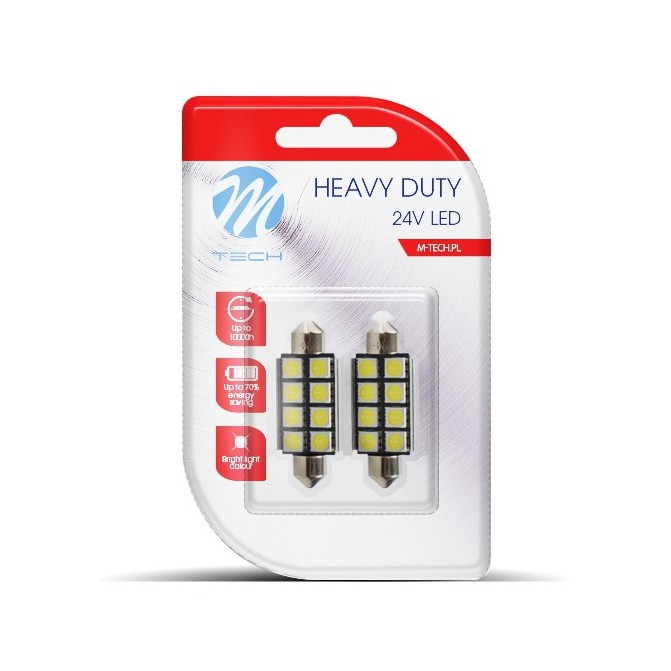 Dioda Led C5W 41mm 24V 8 x SMD CANBUS