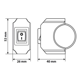 Włącznik ON/OF na kierownicę motoru 12V, 6A MAX