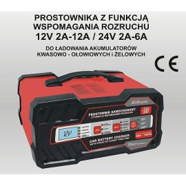 Prostownik z funkcją rozruchu 12A 75A, 24V