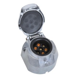 Gniazdo przyczepki 12V 7 pin aluminium