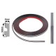 Listwa chrom z czarnym paskiem 12mm 8m