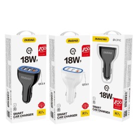 Ładowarka DUDAO QC 3.0 18W 3x USB, biała