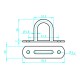 Ucho do plandeki owal śred. 32,3mm 2szt