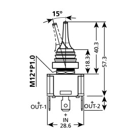 Przełącznik DAYTONA 12/24V 20 AMP