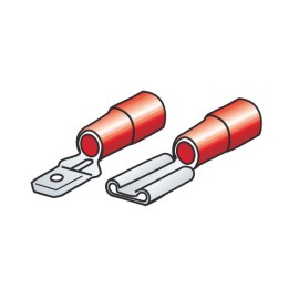 Konektorki 6,3x0,8mm 0,5-1,5mm 20+20szt