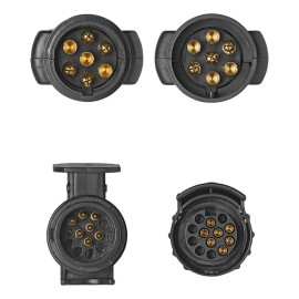 Tester gniazda przyczepki 7 pinów 12V, 2 adaptery