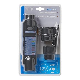 Tester gniazda przyczepki 7 pinów 12V, 2 adaptery