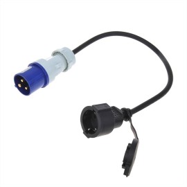 Adapter kabel 40 cm CEE - SCHUKO kamper.