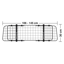 Kratka oddzielająca dla psa rozsuwana 106-145 cm