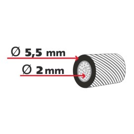 Linka stalowa w oplocie do plandek 36 m