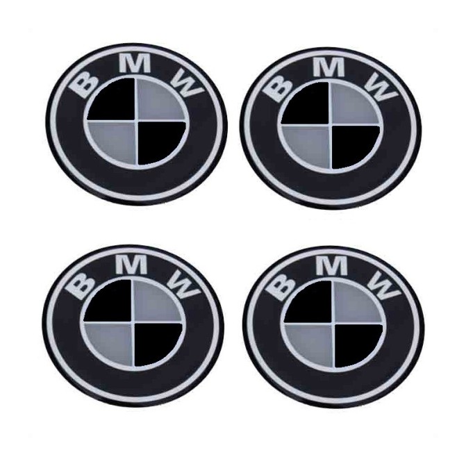Emblemat średni BMW na kołpak CZARNY
