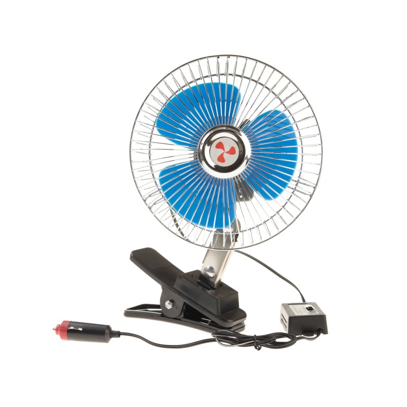 Wentylator chrom z klipsem 24V 6''