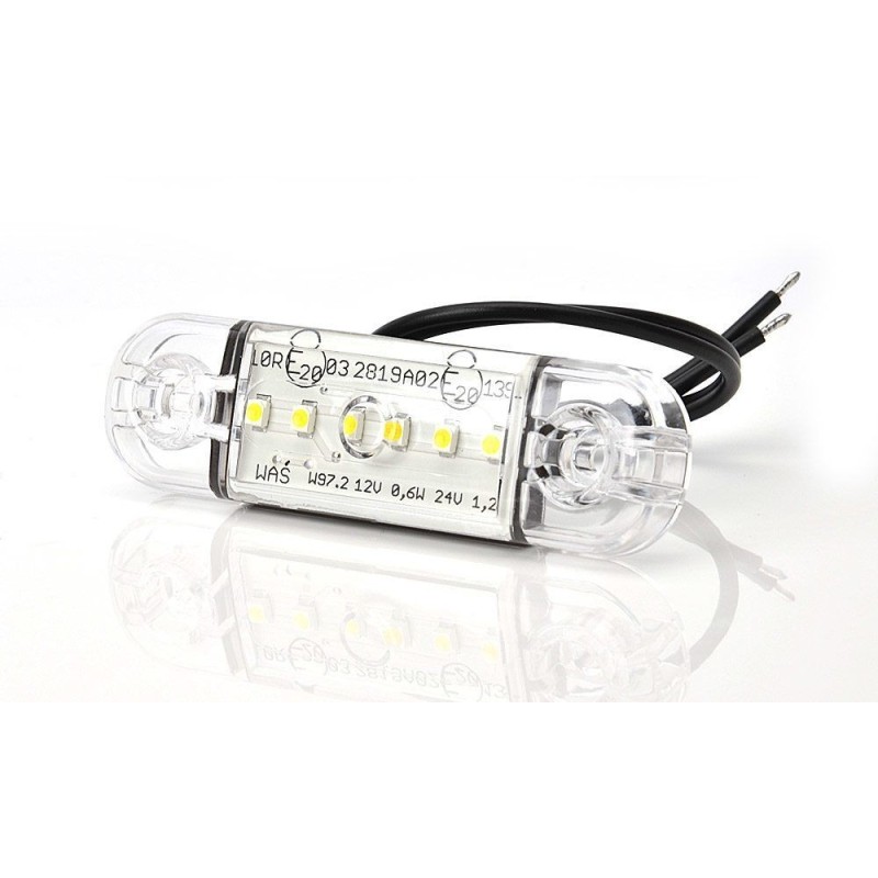 Lampa pozycja biała 12-24V WAŚ 6 LED