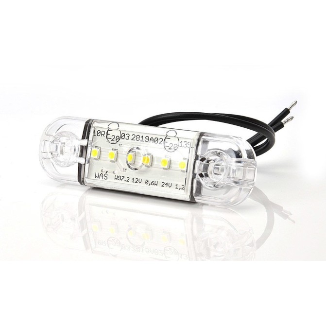 Lampa pozycja biała 12-24V WAŚ 6 LED