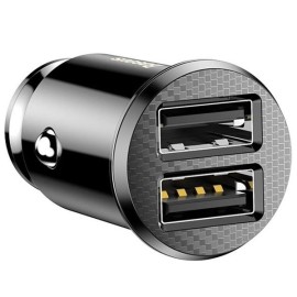 Baseus mini ładowarka samochodwa szybka 2xUSB 3.1A