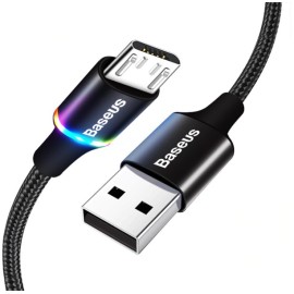 Kabel do ładowania BASEUS USB - micro USB podświetlany 2A 300cm